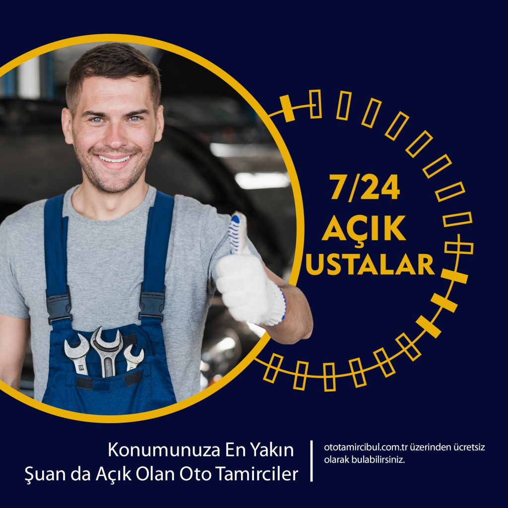 en yakın oto tamircisi şu anda açık olanlar